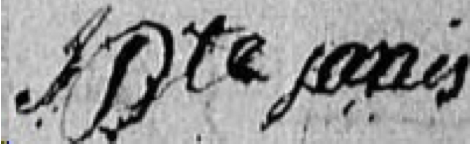 October 31, 1833 Signature of John Baptiste Janis