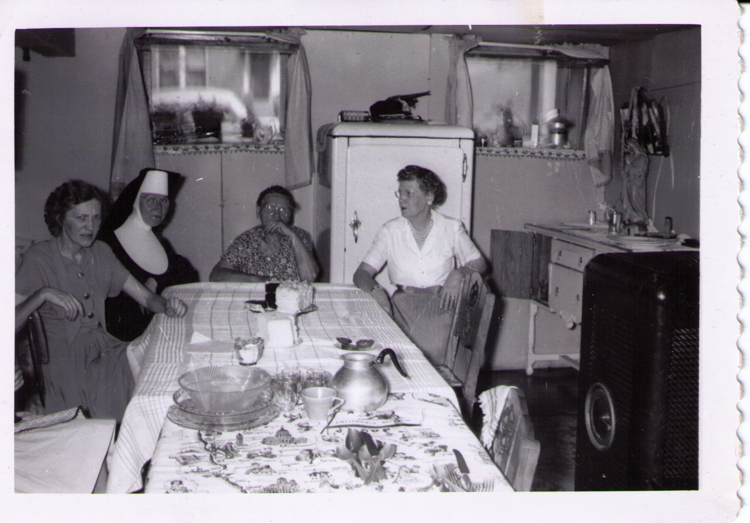 Aunt Julie, Sister Regina, Sophia, and Aunt Margie