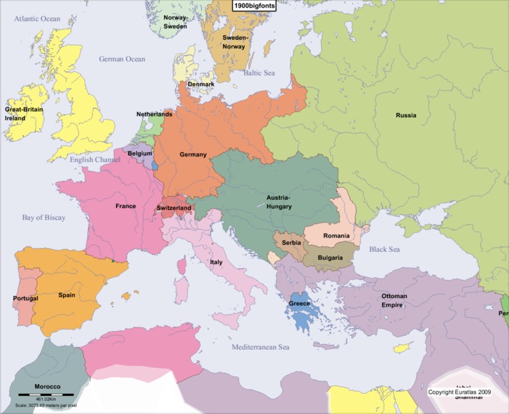 Europe in 1900
