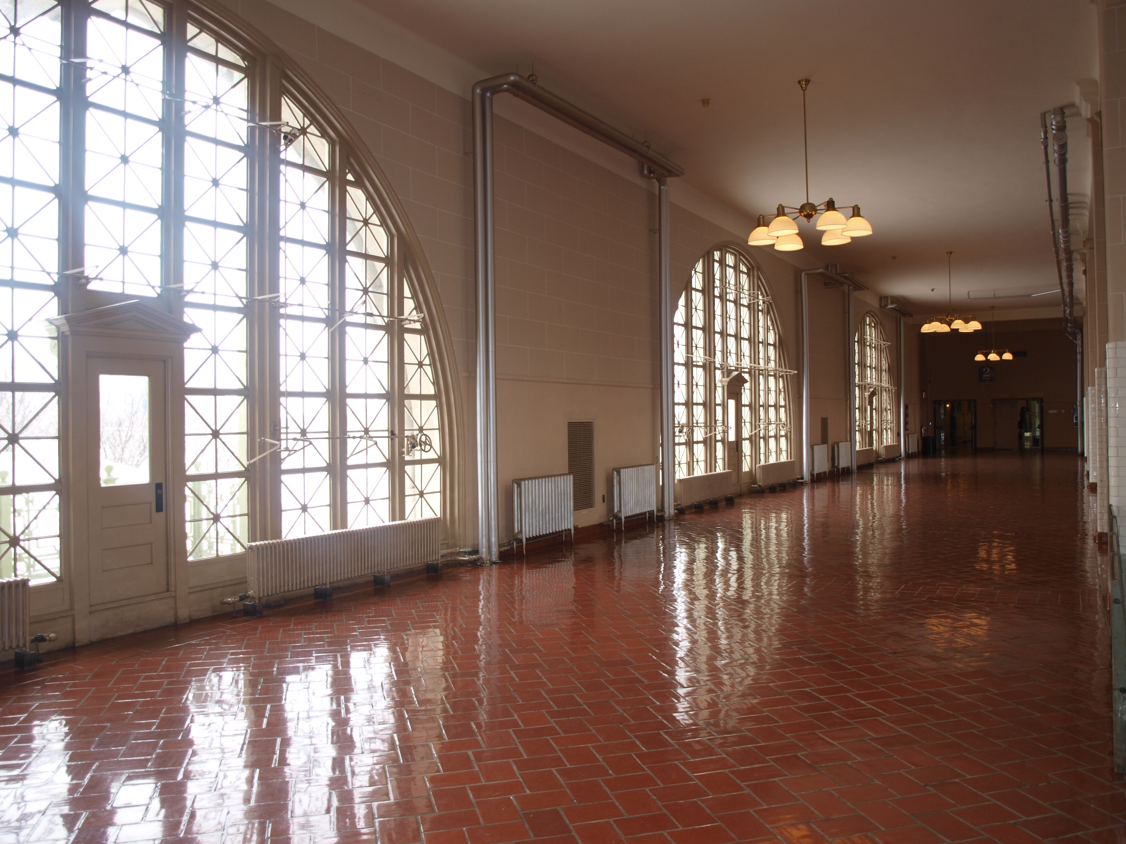 Ellis Island side hall of main lobby